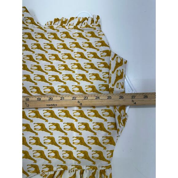 Tommy Hilfiger Womens Tank Top Size Large Button Up Giraffe Yellow Necktie - Picture 10 of 11